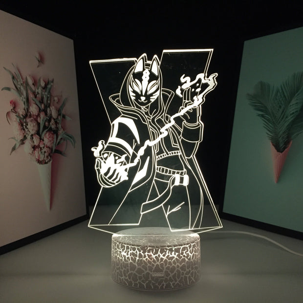 Desk Lamp Neon Lamp Acrylic 3D LED Battle Royale Figure for Kids Children's Birthday Present 7 Colors