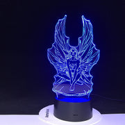 Fairy Girl Night Light 3D Led Lamp Visual Light Effect Night Lamp for Children Bedroom Lampara Colors Changing Night Light 2808