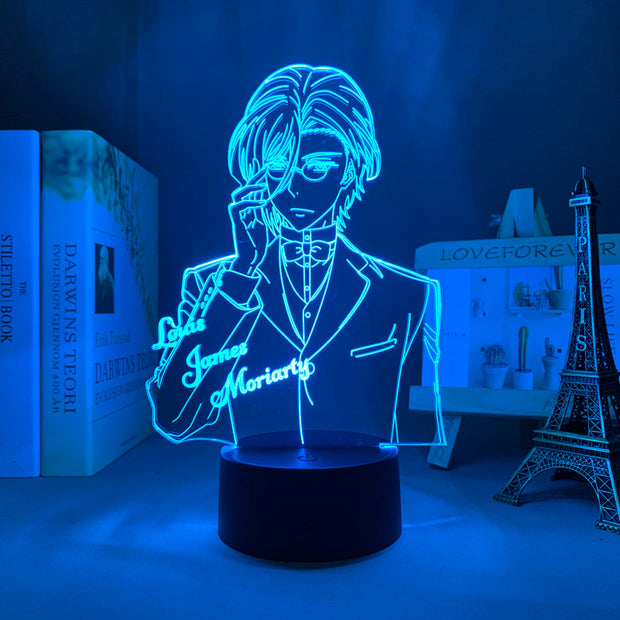 Moriarty The Patriot Louis James Moriarty 3D LED Lamp Anime Figure  Bedroom Desk Decoration Small Night Light for Children's Festival Birthday Gifts
