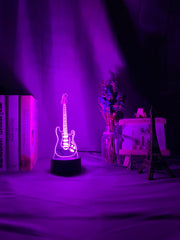 Musical Instrument Baby Night Light Led 7 Colors Changing Bedroom Decor Light Guitar Gift for Kids Girls Table Usb 3d Lamp Bass