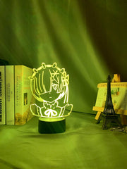 Anime Rem Re Zero Figure Night Light Led Touch Sensor Color Changing Baby Nightlight for Bedroom Decor Desk 3d Lamp Manga Gift