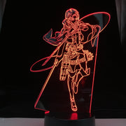 Attack on Titan Levi Ackerman light for Bedroom Decoration Kids Gift Anime 3d Lamp LED Night Light Drop Shipping Fast Service