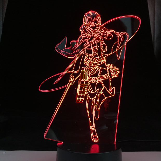Attack on Titan Levi Ackerman light for Bedroom Decoration Kids Gift Anime 3d Lamp LED Night Light Drop Shipping Fast Service