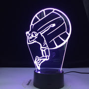 Creative Playing Volleyball 3d Lamp Usb Led Touch Illusion Desktop Table Lamp Remote Touch switch 3d Night Usb Desk Lamp
