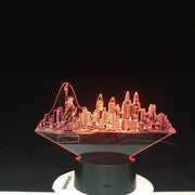 New York City Buildings Modelling 3D Led Usb 7 Colors Changing Novelty Touch Button Desk Table Lamp Atmosphere Night Light Gifts