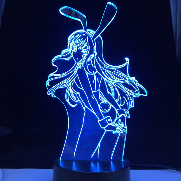 Anime Waifu Mai Sakurajima Led Night Light for Bedroom Decor Mai Light Gift for Friend Sakurajima Bunny Girl Led Lamp Anime Gift 1 order