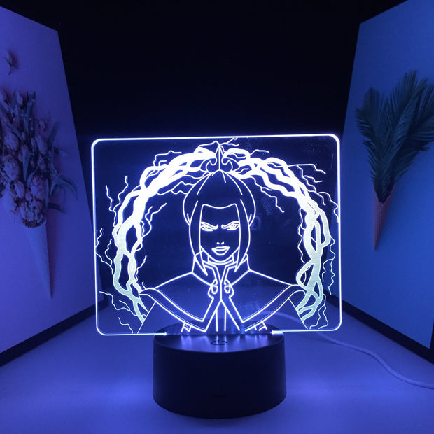 3D LED Night Light Avatar The Last Airbender Azula Home Bedroom Table Decoration for Children's Festival Birthday Gifts Acrylic 7 Color Changes