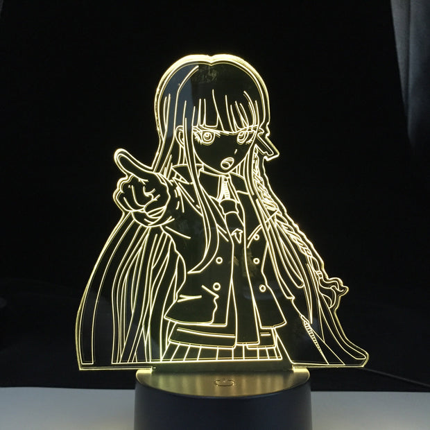 Danganronpa Junko Enoshima Led Night Light Lamp for Room Decor Kids Child Gift Danganronpa Acrylic Desk Lamp Junko Enoshima