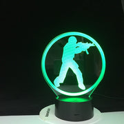 Soldier 3d Lamp Colorful Touch Gradual Led Visual Led Night Light Gift Decoration Table Lamp Lovely Cartoon Children's Toys