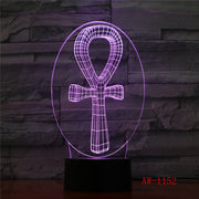 Creative Cross 3D Colorful USB Come Children Eye Creative Lamp Gift Table Lamp Children Gifts 1152