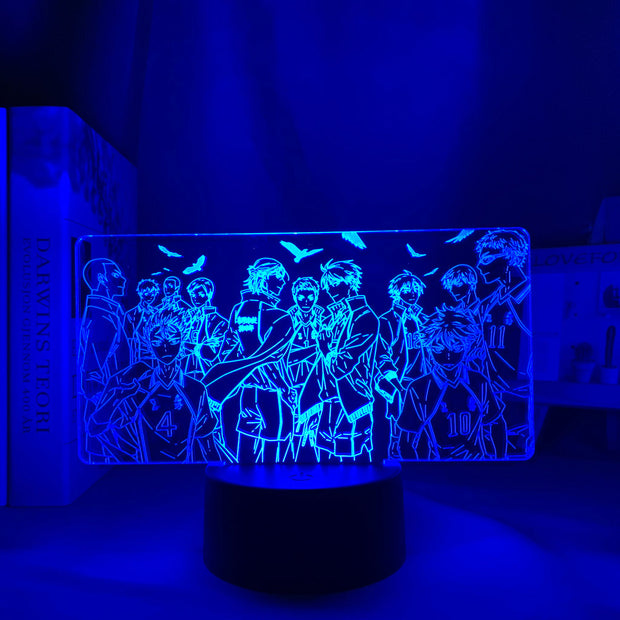 Haikyuu Karasuno Team Led Night Light Lamp for Bedroom Decor Nightlight Kids Child Birthday Gift Haikyu Karasuno Group 3d Lamp