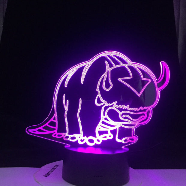 Avatar The Last Airbender Nightlight The Legend of Aang Appa Figure Acrylic 3d Lamp Table Night Light for Kids Child Room Decor