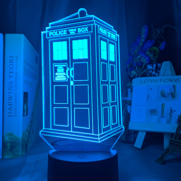 Doctor Who Call Box 3d Optical Led Night Light Lamp for Kids Bedroom Decoration Police Box Gift for Child Room Bedside Lamp