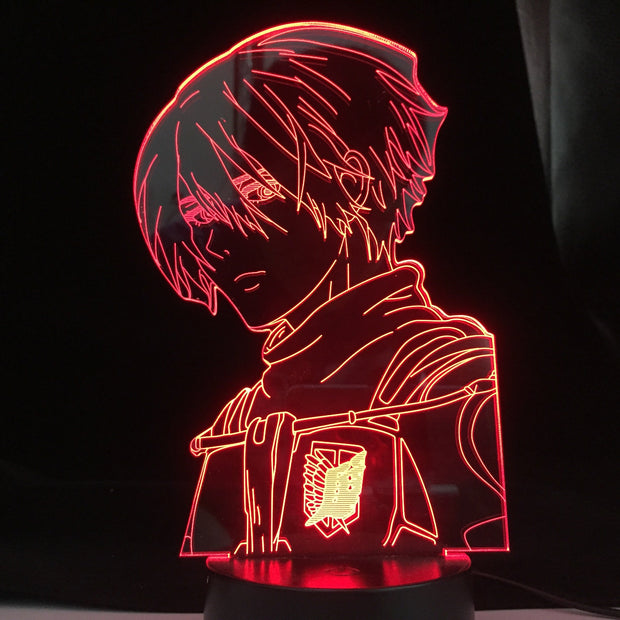 Shingeki No Kyojin 3d Light Anime Lamp Attack on Titan 4 Mikasa Ackerman Figure for Bedroom Decor Night Light Kids Birthday Gift