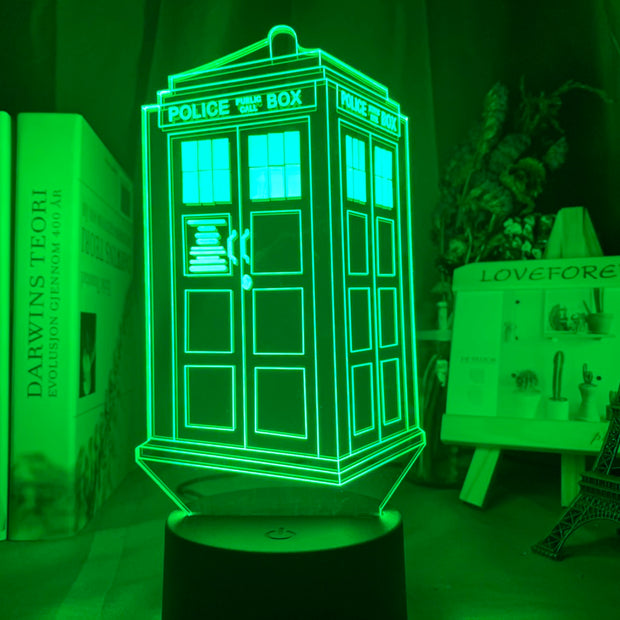Doctor Who Call Box 3d Optical Led Night Light Lamp for Kids Bedroom Decoration Police Box Gift for Child Room Bedside Lamp