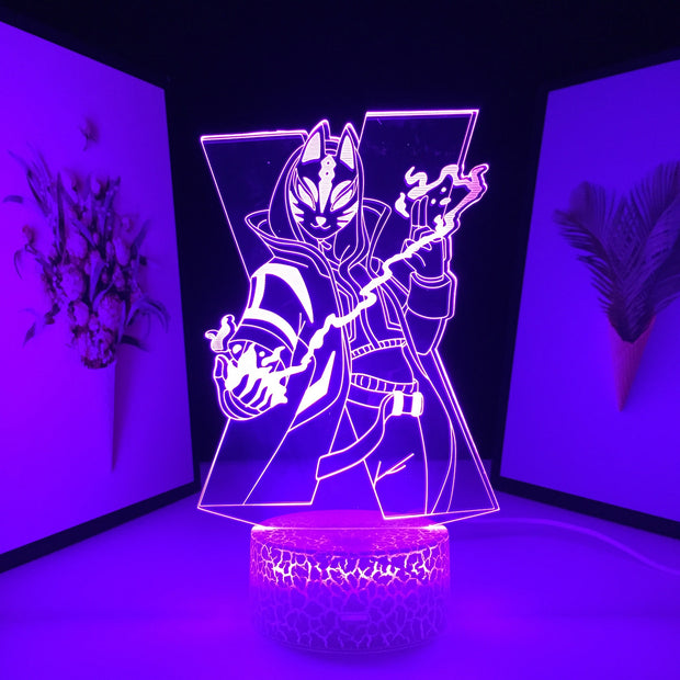Desk Lamp Neon Lamp Acrylic 3D LED Battle Royale Figure for Kids Children's Birthday Present 7 Colors