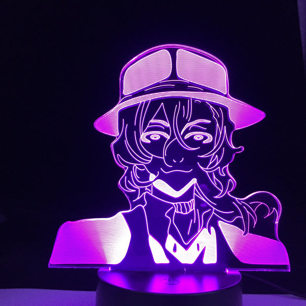Bungo Stray Dogs Led Night Light Nakahara Chuuya For Bedroom Decor Gift Colorful Nightlight Anime Waifu 3d Lamp Nakahara Chuuya