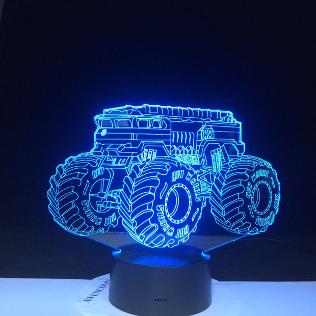 Vehicle Car 7 Colors Changing Creative Gifts 3D Led Table Lamp Usb Touch Button Vehicle Night Lights Kids Bedroom Decor Dropship