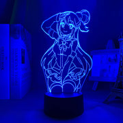 Anime Led Light KonoSuba Aqua for Kids Bedroom Decor Night Light Brithday Gift Manga KonoSuba Room Desk 3d Lamp Acrylic