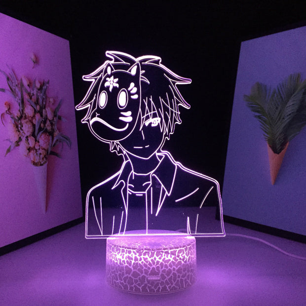 Hotarubi No Mori Anime Figure 3D LED Lamp Home Room Desk Decoration Lamp for Kids Children Birthday Gifts Colors USB Link Charging