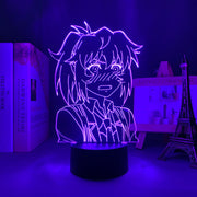 High Rise Invasion Nise Mayuko 3D LED Lamp Anime Figure Bedroom Desk Decoration Small Night Light for Children's Festival Birthday Gifts Neon Lights With Remote