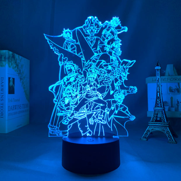 3d Led Lamp Anime Black Clover Group Wallpaper for Kids Bedroom Decor Nightlight Birthday Gift Room Desk Lamp Bleach Nel Tu