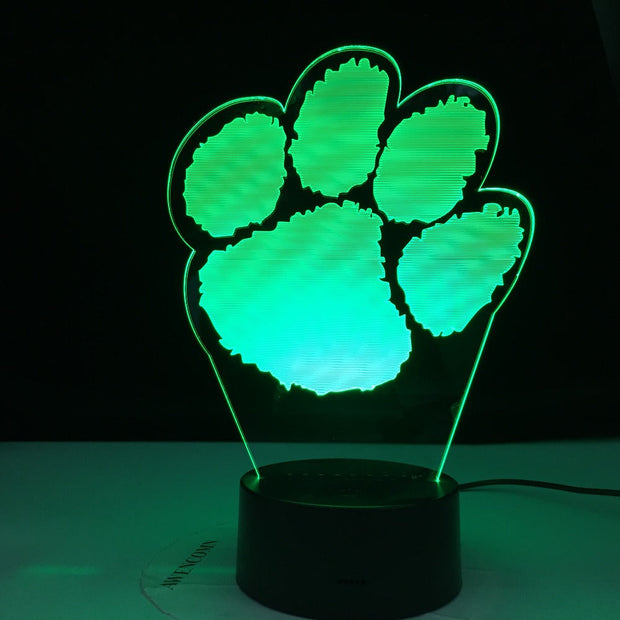 3D LED Lamp Illusion Touch Polar Bear Paw Night Light Auto For Home Bedroom Sleeping Decoration USB Atmosphere Christmas Gifts