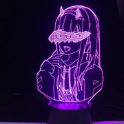 DARLING in the FRANXX Zero Two 002 3D Led Illusion Night Lights Anime Lamp Led Lighting For Birthday Girls Party Best gift