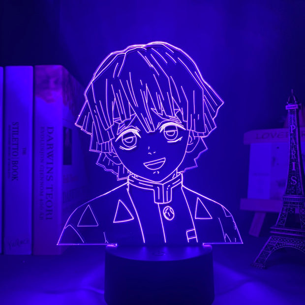 Kimetsu No Yaiba Zenitsu Agatsuma LED Small Night Light Multiple Color Changes With Remote Control Home Bedroom Desk Decoration 3D Lamp