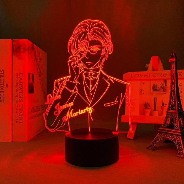 Moriarty The Patriot Louis James Moriarty 3D LED Lamp Anime Figure  Bedroom Desk Decoration Small Night Light for Children's Festival Birthday Gifts