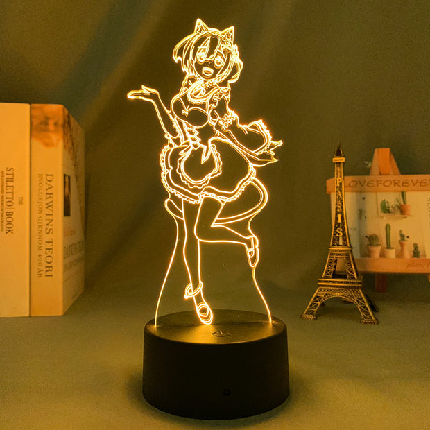 Manga Led Light Re Zero Starting Life In Another World 3D LED Lamp Anime Figure Multiple Color Changes With Remote Control USB link Charging Neon Lights