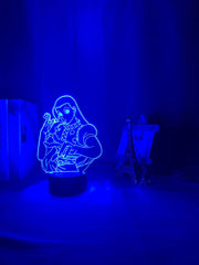 Acrylic Led Night Light Anime Hunter X Hunter Bedroom Decor Light for Kid Child Birthday Gift HXH Illumi Zoldyck Figure 3d Lamp