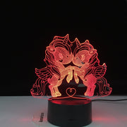 Unicorn Team Lamp Night Light 3D Led Lamp Night Light LED Night Light Decor Led light Lamp Led Touch Light Child Lamp Dropshping