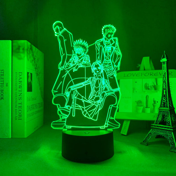 3D LED Lamp Anime Figure Bedroom Desk Decoration Small Night Light for Children's Festival Birthday Gifts Nana Black Stone Neon Lights With Remote