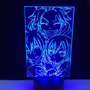 Natsu Dragneel and Erza Scarlet Touch Sensor Nightlight for Kids Bedroom Decor Desk 3d Lamp LED Night Light Anime Fairy Tail
