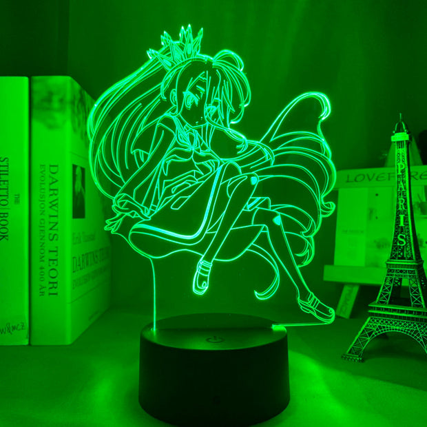 Anime No Game No Life Shiro Led Night Light for Bedroom Decor Birthday Gift Night Lamp No Game No Life Shiro Light Gadget