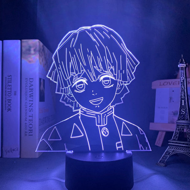 Kimetsu No Yaiba Zenitsu Agatsuma LED Small Night Light Multiple Color Changes With Remote Control Home Bedroom Desk Decoration 3D Lamp