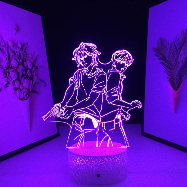 Anime Banana Fish 3D Lamp LED Night Light Cartoon for Kids Bedroom Decor Child Birthday Gift Manga Color Change Nightlight