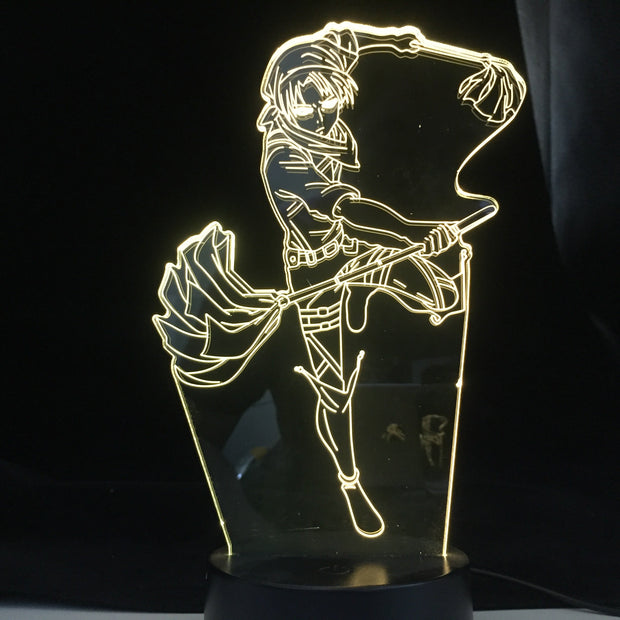 Levi Ackerman Acrylic 3d Lamp Attack on Titan for Home Room Decor Light Child Gift Levi Ackerman LED Night Light Anime