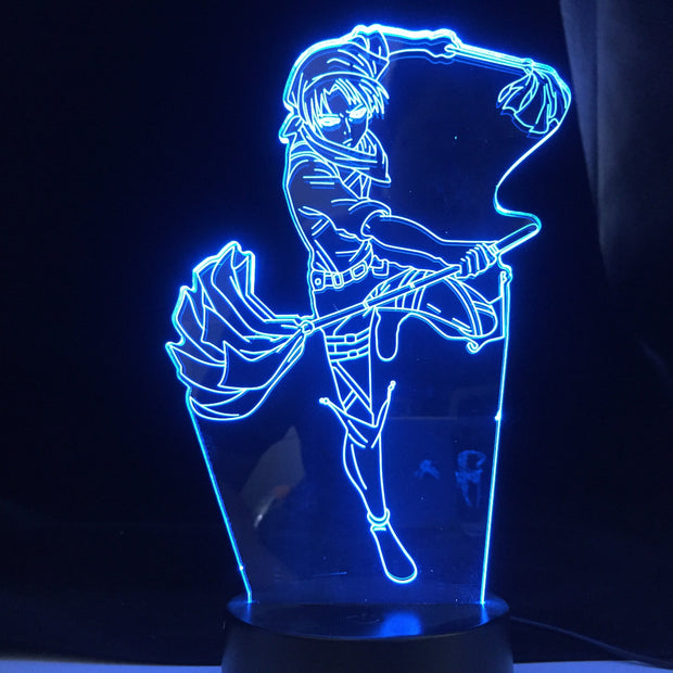 Levi Ackerman Acrylic 3d Lamp Attack on Titan for Home Room Decor Light Child Gift Levi Ackerman LED Night Light Anime