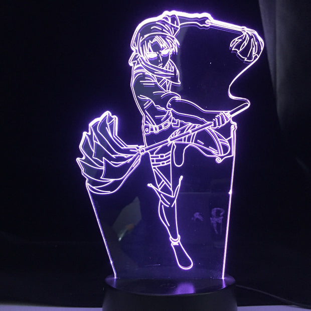 Levi Ackerman Acrylic 3d Lamp Attack on Titan for Home Room Decor Light Child Gift Levi Ackerman LED Night Light Anime