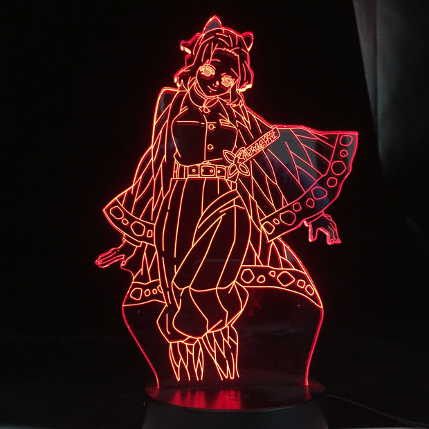 3d Lamp Anime Demon Slayer Kocho Kanae Light for Bedroom Decor Child Kids Birthday Gift Manga Kocho Kanae Lamp Kimetsu No Yaiba