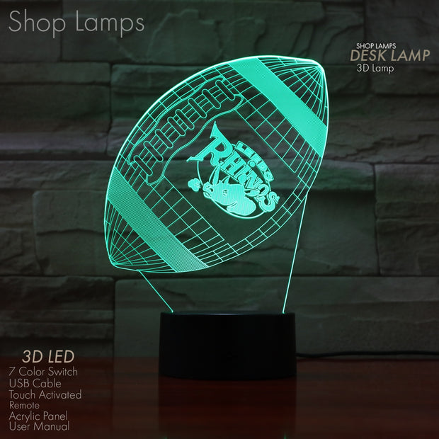 Rhinos 3D Lamp