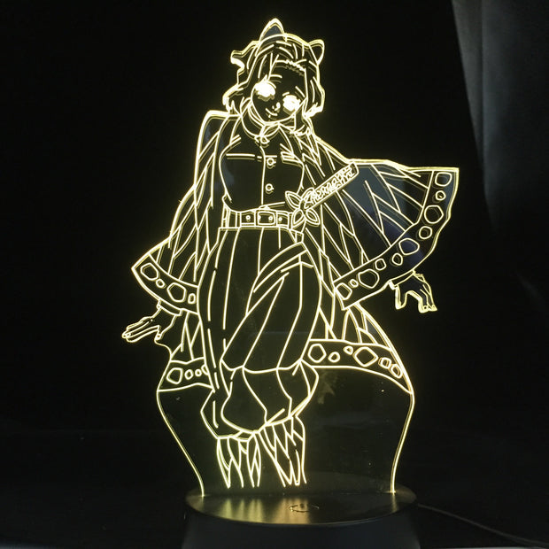 3d Lamp Anime Demon Slayer Kocho Kanae Light for Bedroom Decor Child Kids Birthday Gift Manga Kocho Kanae Lamp Kimetsu No Yaiba