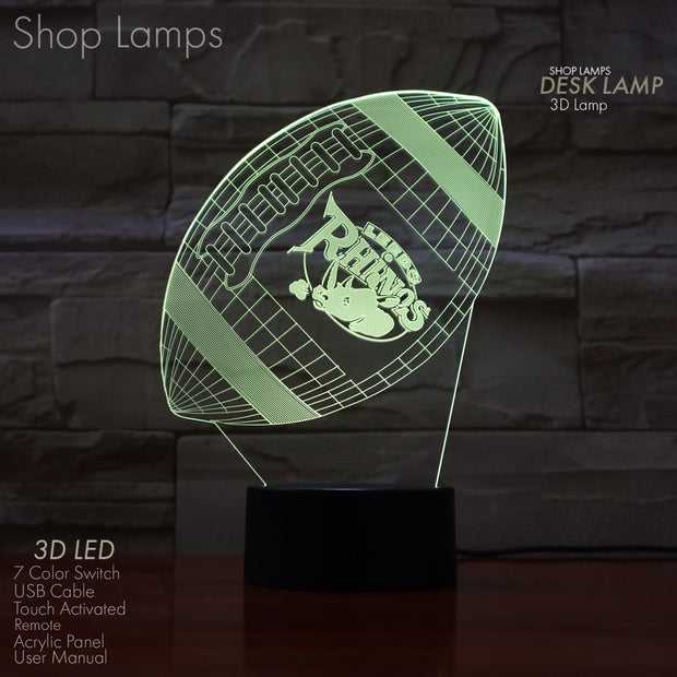 Rhinos 3D Lamp