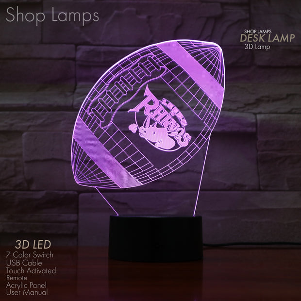 Rhinos 3D Lamp