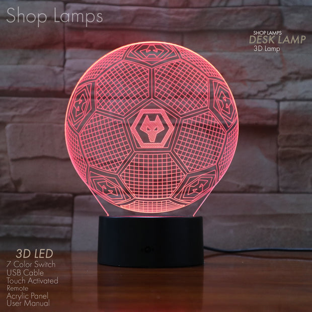 Wolves FC 3D Lamp