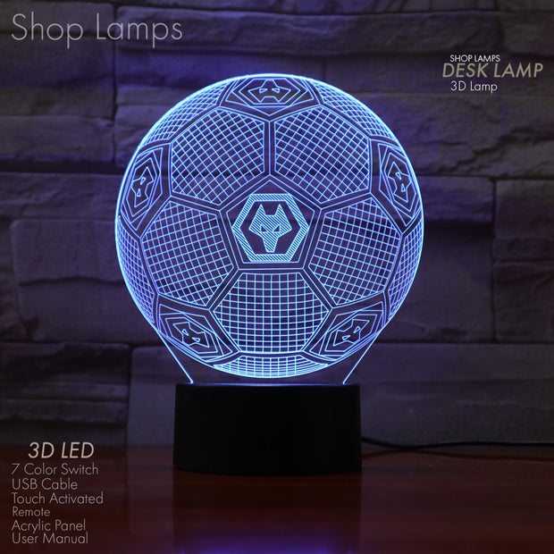 Wolves FC 3D Lamp