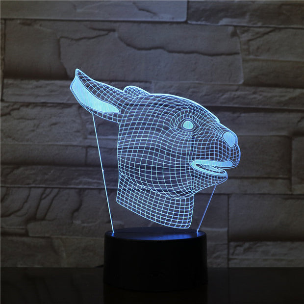 3D LED Lamp Dog Illusion Night Light Visual USB Cable Bedroom Desk Table Home Decor Creative For Kids Christmas Gift 2584