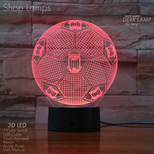 Stoke City 3D Lamp
